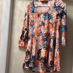 Women's Multicolor Abstract Print Top